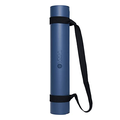 YOGA DESIGN LAB | The Infinity Mat | Luxurious Non-Slip Design Provides Unparalleled Grip to Support and Align You Beautifully | Eco-Friendly | w/Carrying Strap! - color: Diamond Align Navy, size: 5mm