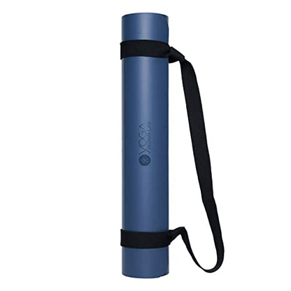 YOGA DESIGN LAB | The Infinity Mat | Luxurious Non-Slip Design Provides Unparalleled Grip to Support and Align You Beautifully | Eco-Friendly | w/Carrying Strap! - color: Diamond Align Navy, size: 5mm