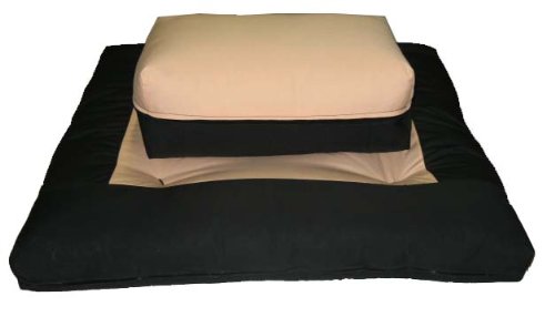 D&D Futon Furniture Central Peach Zabuton Zafu Set, Yoga, Meditation Seat Cushions, Kneeling, Sitting, Supporting Exercise Pratice Zabutons