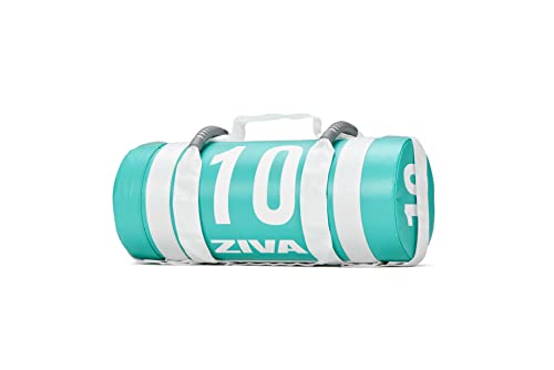 ZIVA Power Sandbag – Pre-Weighted Training Bag with Multiple Handles for Full-Body Strength & Conditioning – Heavy-Duty, No-Fill Needed (10–50 lb) - color: Turquoise, size: 10 lb