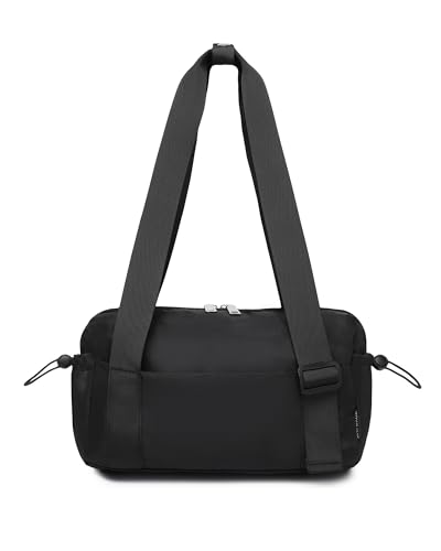 Small Gym Bag for Women Mini Duffle Bag with Wet Compartment, Lightweight Waterproof Cute Tote for Girls Workout Sport Travel, Black - color: BLACK