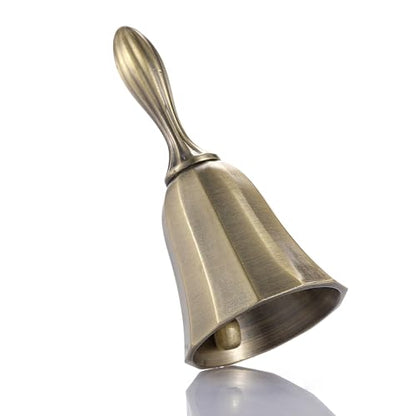 Super Loud Bronze Hand Call Bell Dinner Bell Teacher Bell