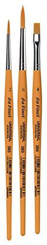 da Vinci Student Series 3503-3 Brush Set - Universal Student Synthetics with Lacquered Handle for All Media - Made in Germany - style: 3 Brushes