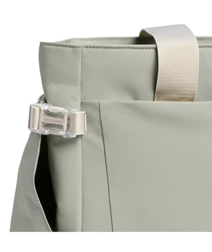 STANLEY Vitalize Tote| Gym, Work & Travel Bag with Laptop Sleeve | Expandable Bottom Compartment | Tumbler & Water Bottle Pockets | Durable Recycled Fabric | Sage Grey - color: Sage Grey, size: Tote