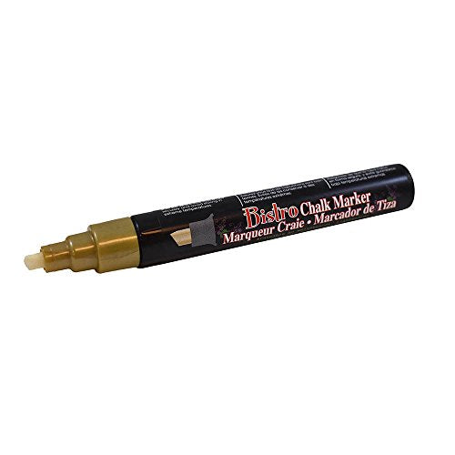 JAM PAPER Dustless Erasable Chalk Markers - Chisel Tip Liquid Chalk Marker - Gold Metallic - 2/Pack - color: Gold Metallic