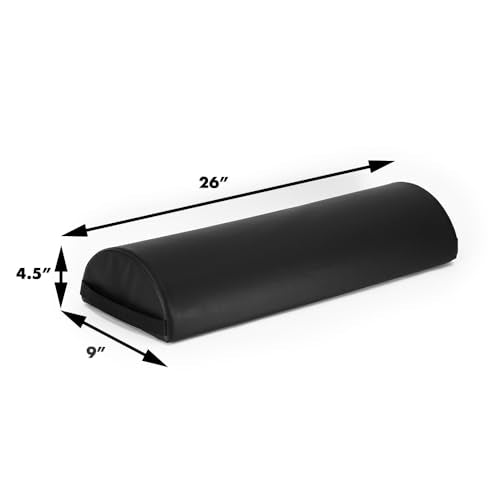 Physical Therapy/Massage Table Positioning Bolsters 26" x 9" x 4.5" (Black, Jumbo Half Round) - color: Black, size: Jumbo Half Round