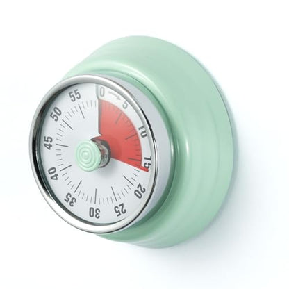 60-Minute Magnetic Visual Timer, Silent Operation and No Battery Needed, Time Management Tools for Kitchen, Homeschool Desk, Office Meetings & Home Learning Timer (Green) - color: Green
