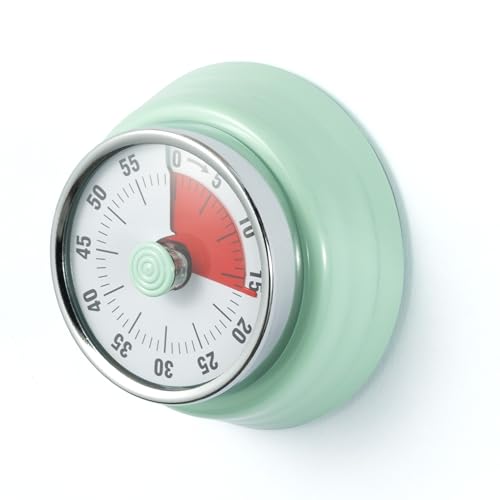 60-Minute Magnetic Visual Timer, Silent Operation and No Battery Needed, Time Management Tools for Kitchen, Homeschool Desk, Office Meetings & Home Learning Timer (Green) - color: Green
