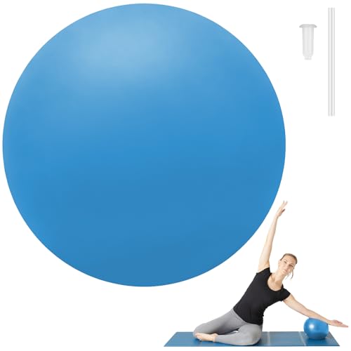 Small Pilates Ball 9 Inch Small Exercise Ball Mini Workout Yoga Balls for Gym Yoga, Core Training, Fitness, Workout, Stability, Improves Balance - color: Blue