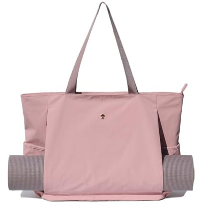 ESVAN Yoga Mat Bag Yoga Tote Carrier Shoulder Bag Carryall Tote for Office,Yoga,Pilates,Travel,Beach and Gym - color: Aa Purple Pink