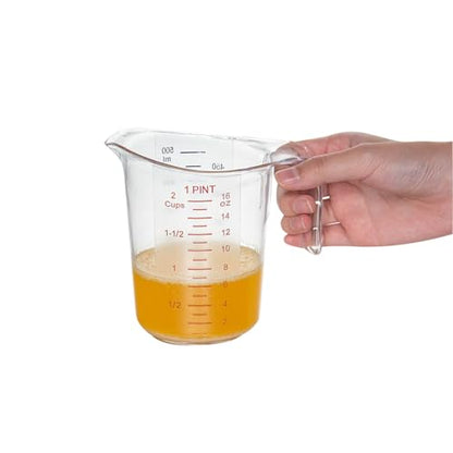 Restaurantware Clear Plastic Pt (Cups) Measuring Cup, 5.3 x 3.8 x 5 In - size: 5.25" × 3.75" × 5.00"