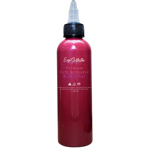 Premium Cell Activator | Ready to Pour | Create Perfect and Unique Cells in Your Painting Works | 4oz by Volume | by Ezgi Sertcetin (Metallic Plum Mois) - color: Metallic Plum Mois