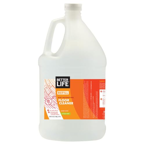 Better Life Floor Cleaner - Liquid Multipurpose Cleaner for Wood, Tile, Laminate, Vinyl, Bamboo for Mopping - Citrus Mint 1 Gallon Refill - size: 128 Fl Oz (Pack of 1)