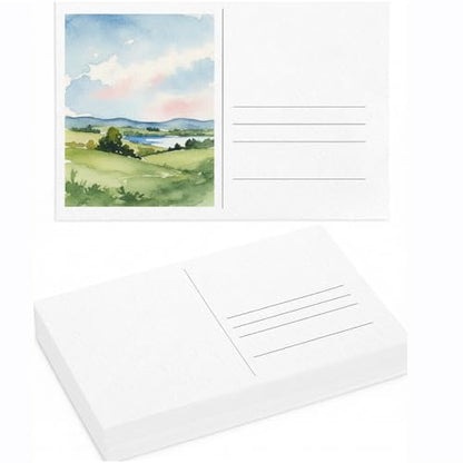 Watercolor Postcards, 75 Count, 4 x 6 Inch, 140 lb 300 GSM Cotton Paper | Postcards Watercolor Paper Cards for Art Supplies Art Painting, DIY, Creative Thank Notes, Mailing, Painting Gift Cards