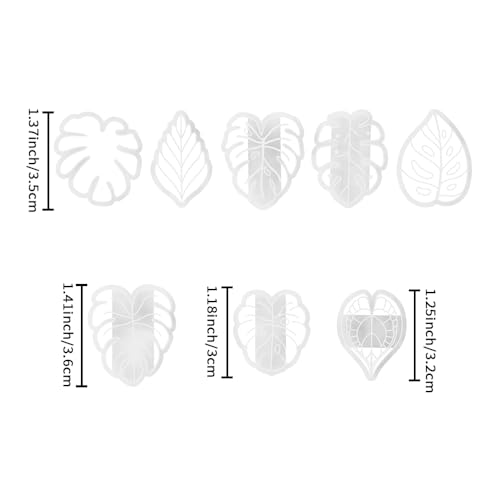 Leaf Shape Polymer Clay Cutters Set – Molds and Clay Cutters for Polymer Clay, Botanical Clay Earring Tools - color: B color