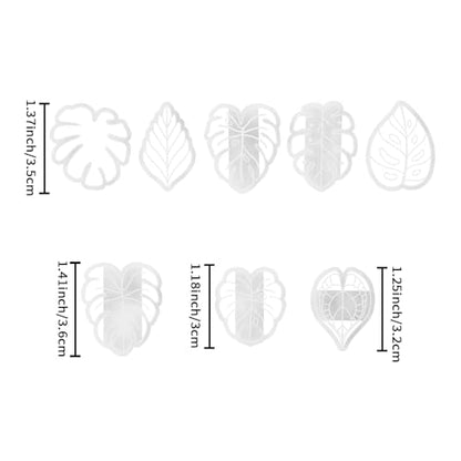 Leaf Shape Polymer Clay Cutters Set – Molds and Clay Cutters for Polymer Clay, Botanical Clay Earring Tools - color: B color