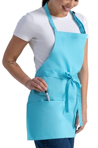 Chef Works Unisex Three Pocket Apron - color: Turquoise