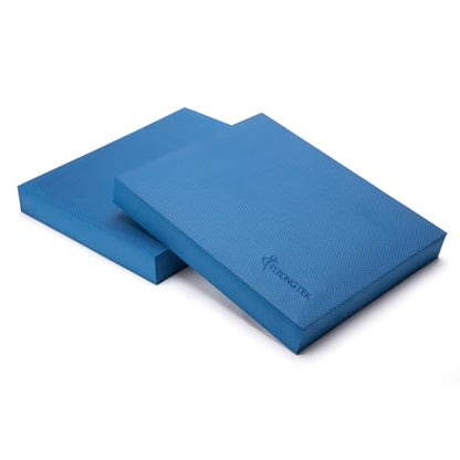 StrongTek Foam Balance Pad, High-Density TPE, 15.8 x 13 x 2 in, Non-Slip - color: Blue-Set of 2