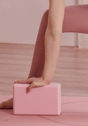 Non-Slip Yoga Block EVA Foam- 9.0"L × 5.9"W × 3.0"H, Lightweight at 0.44 lb - color: Pink, size: 0.44lb / 200g(9.0"L × 5.9"W × 3.0"H)