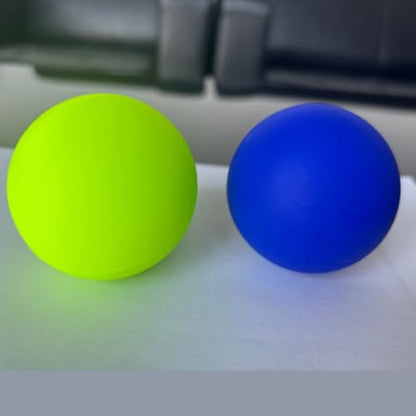 Lacrosse Massage Ball for Myofascial Release - Trigger Point Therapy, Muscle Knots - Yoga Therapy Balls for Deep Tissue - Foot Massage Ball for Plantar Fasciitis - 2 Firm Balls with 2.5" Each