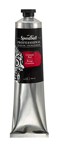 Speedball Professional Relief Ink, Crimson Red, 5 Ounce Tube - color: Crimson Red, size: 5 fl oz