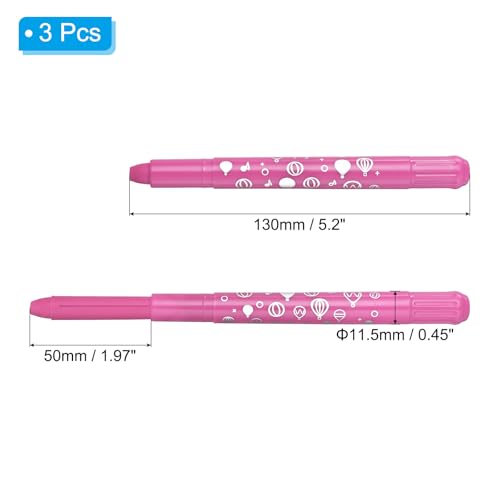 PATIKIL Gel Crayons, 3PCS Watercolor Crayons Silky Water Soluble Twist Bulk for Artists Coloring Drawing Painting, Pink Crayon - color: Pink
