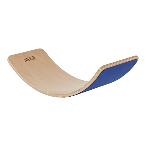ECR4Kids Balance Board with Felt Base, Montessori Toy, Blue - color: Blue