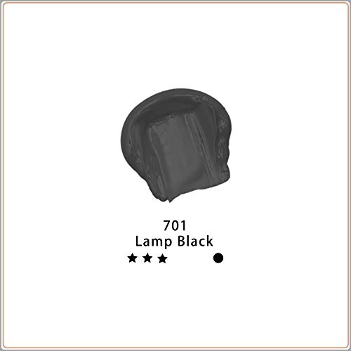 Artecho Black Acrylic Paint, Lamp Black Paint (120ml / 4.05oz) Tubes, Art Craft Paints for Canvas, Rock, Stone, Wood, Fabric, Art Supplies | Semi Glossy Finish, High Pigment Rich Color Craft Paint for Canvas, Rocks, Wood, Fabric, Ceramic, Non-Toxic - colo