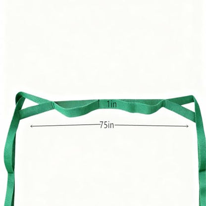Bestac Stretching Strap Yoga Strap for Home Workout, Exercise, Pilates & Gymnastics - 10 Loops Non-Elastic Stretch Band for Flexibility, Women & Men
