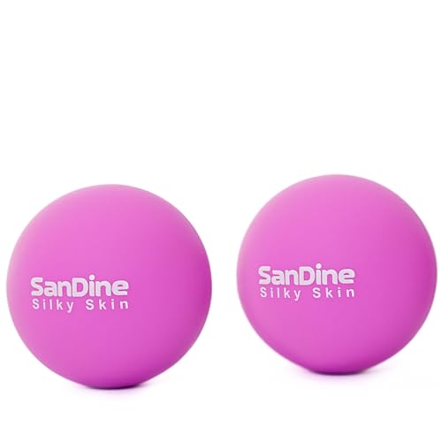 Lacrosse Massage Balls for Deep Tissue Massage - Release Tension Relieve Muscle Soreness Improve Flexibility - Ideal for Myofascial Release Trigger Point Therapy - 2Pack Yoga balls by Sandine (Purple) - color: Purple