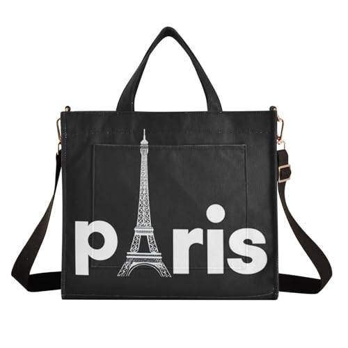 Naanle Chic Pattern Corduroy Satchel Tote Shoulder Bag for Women Weekender Travel Beach Shopping Gym - color: Multi-paris, size: S-10.2 x 9 x 4 Inches