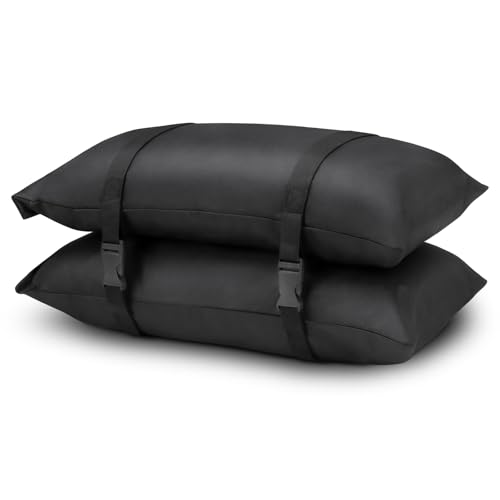 100 LBS Sand Bags for Weight (2-Pack), Umbrella Base Weight Sandbags | Heavy Duty Fillable Sandbags (Sand Not Included) for Trampoline, Poolside, Cantilever Umbrella Stands, Garden & Backyard - size: 2 X 50 LBS