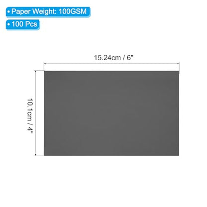 PATIKIL 100 Sheets Vellum Paper 4x6 Black | Vellum Paper Printable Translucent Paper 100GSM for Invitations Printing - color: Black