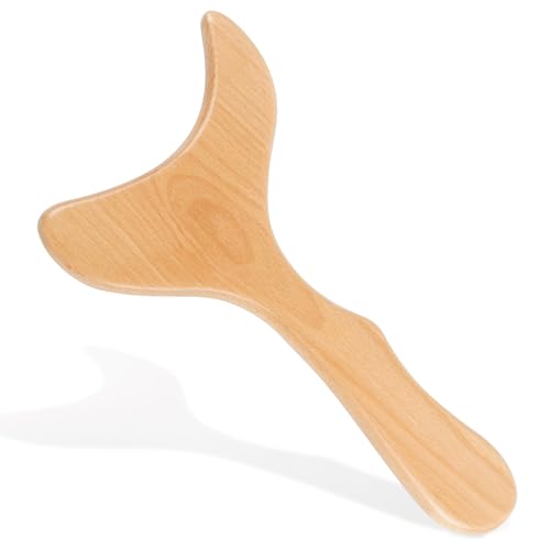 KintKita Wood Therapy Massage Tools,Wooden Lymphatic Drainage Massager, Cellulite Remover Body Sculpting Tool for Cellulite Reduction,Muscle Tension Release,Body Contouring-12 * 6 in - style: Gua Sha Board