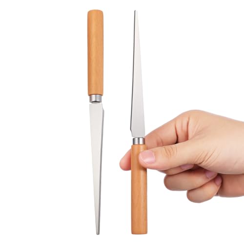 Fettling Sculpture Carpenter for Polymer Smoothing: 10pcs Wood Handles Steel Tool Shaping with Art Blade Ceramic Wooden Handle Sculpting Pottery Clay Sculpting DIY Craft
