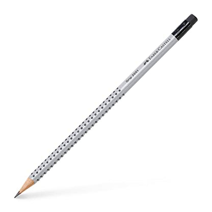 Faber-Castell Grip Graphite Pencils with Erasers – No. 2.5, 8mm, Drawing Pencils for Kids, Sketch Pencils, Art Pencils for Drawing and Shading (12 Count)