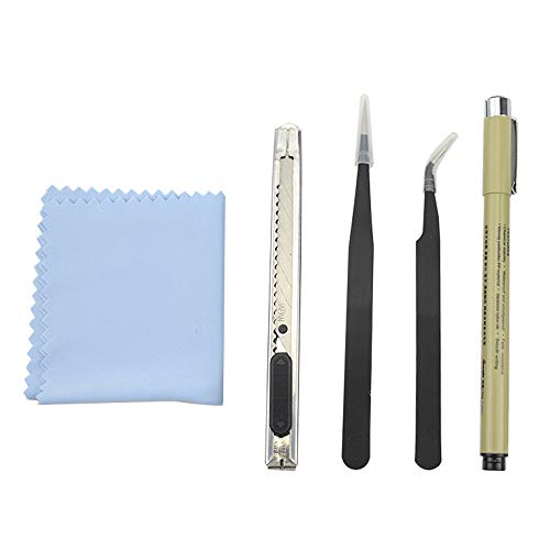 Professional 17 PCS Model Tools Kit Modeler Basic Tools Craft Set Hobby Building Tools Kit For Gundam Car Model Building Repairing and Fixing