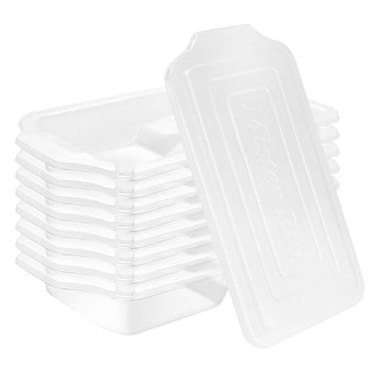 Mister Rui 4 Inch Paint Tray Liners 8-Pack with Lid | Reusable, Solvent-Proof Plastic Roller Tray Refills for Leak-Free Painting. Ideal for Trim, Touch-Ups and Craft Projects - size: 4 Inch, 8 Pack