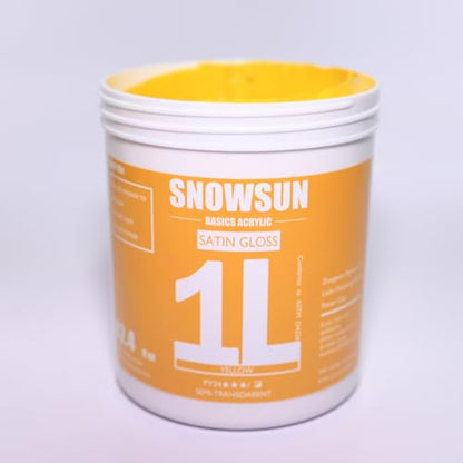 SNOWSUN Heavy Body Acrylic Paint, 1L (40oz) Bulk Cadmium Yellow - Non Toxic Artist Grade Thick Paint for Canvas, Wood, Ceramic & Crafts - color: yellow