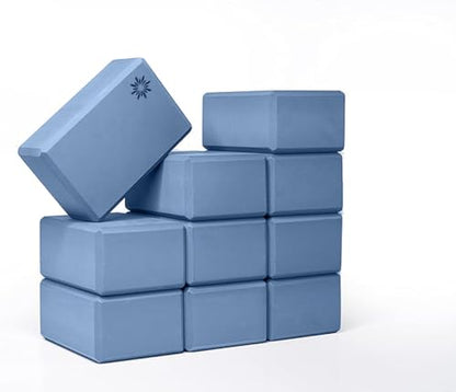 Bulk 4in Foam Yoga Blocks, 10 Pack - color: Slate