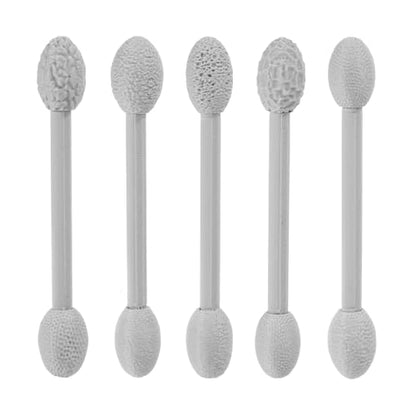 5pcs Clay Texture Roller Set, Oval Doubled-Headed Modeling Clay Stick with Various Patterns and Removable Roller for Pottery & DIY Crafts(Grey)