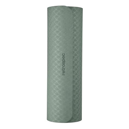 Retrospec Zuma 1/2" Yoga Mat Non Slip Exercise Mat For Pilates, Workout | 72x24x1/2", Gym Mat, Yoga Mat Strap, TPE Yoga Mat, Eco Friendly, Elastic Memory Foam, Moisture Resistant, BPA, Latex Free - color: Sage