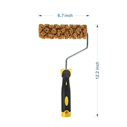 Hanroy 6" Sea Sponge Roller - Texture Paint for Walls, Faux Finish | 6-Inch Sea Sponge Roller For Faux Finish & Texture Painting. Sponge Patterns On Walls & Ceilings.Washable & Reusable(M60) - color: M60