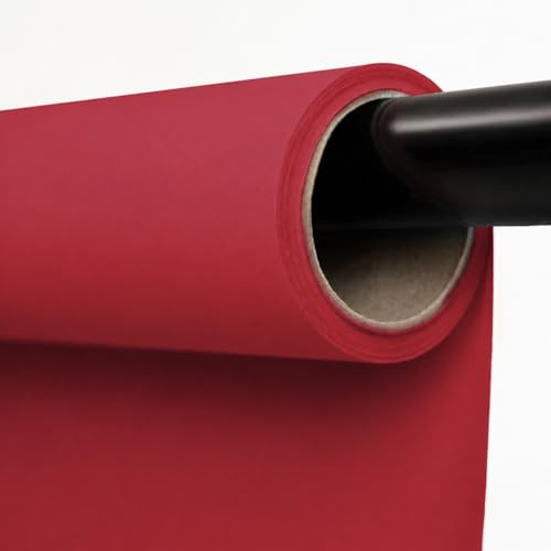 Kate Seamless Paper Backdrop Red Paper Backdrop Seamless Backdrop Paper Rolls (53''x32.8' Scarlet) - color: Scarlet, size: 53''x32.8'