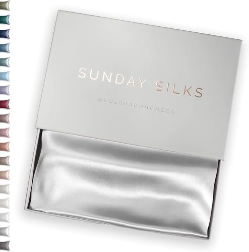 SUNDAYSILKS™ 100% 멀베리 실크 베개 커버, 머리카락과 피부를 위한 실크 베개 커버, 새틴 베개 커버보다 우수함, 지퍼 포함, 표준, 퀸, 킹 사이즈, 주름 방지, 냉각, 미끄럼 방지 실크 베개 커버 - color: 퓨어 화이트., size: 1 Pack Standard Pillowcase (20" x 26")