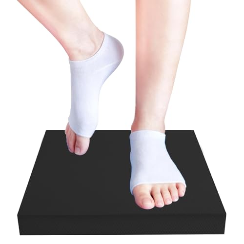 Exercise Balance Pad，Balance Foam Mat for Physical Therapy Equipment & Strength Stability Training, Slip Resistant Foam Mat for Yoga, Pilates, Meditation，Gardening knee pads - color: black