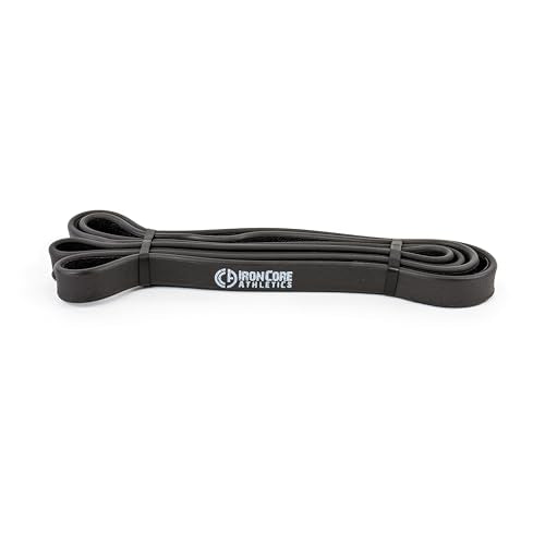 Premium Exercise Bands - Ultra Durable, Non-Slip, Comfort-Edge Resistance - Tested Over 30K Pulls - Three - color: Black 30-50lb - Single