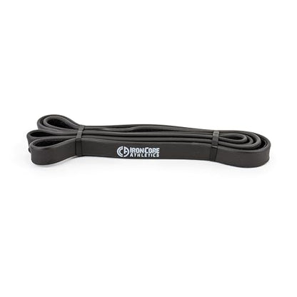 Premium Exercise Bands - Ultra Durable, Non-Slip, Comfort-Edge Resistance - Tested Over 30K Pulls - Three - color: Black 30-50lb - Single