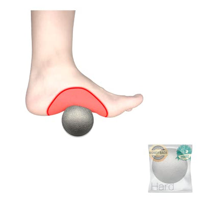 Plantar Fasciitis Relief Massage Ball – Lacrosse Ball, Foot Massage Roller & Myofascial Release Ball for Foot Pain, Trigger Point Therapy, Hard Ball for Deep Tissue & Fascia Massage - color: Black
