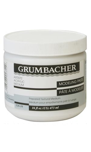 Grumbacher Hyplar Modeling Paste Artists' Acrylic & Oil Paint Medium, 16 oz. Jar